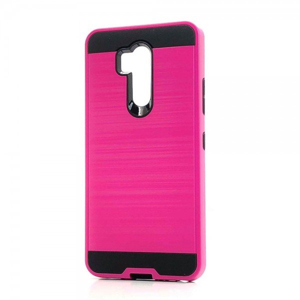 Wholesale LG G7 ThinQ Armor Hybrid Case (Hot Pink)